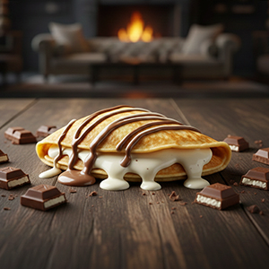 Crêpes mit Kinderriegel